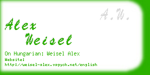 alex weisel business card